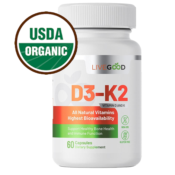 Natural supplements for prostate health by LiveGood Vitamin D3-D2