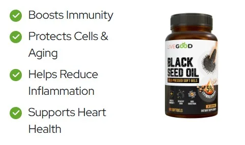 Livegood black seed oil product page