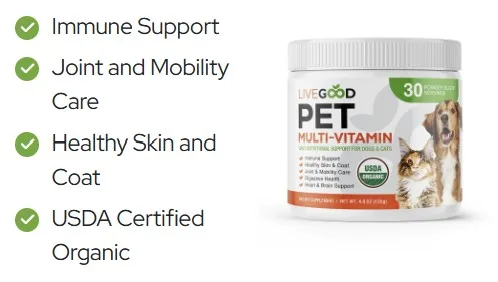 Organic pet multivitamin