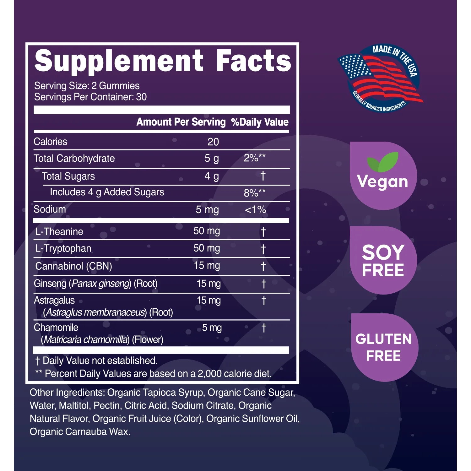 Livegood CBN sleep gummies label